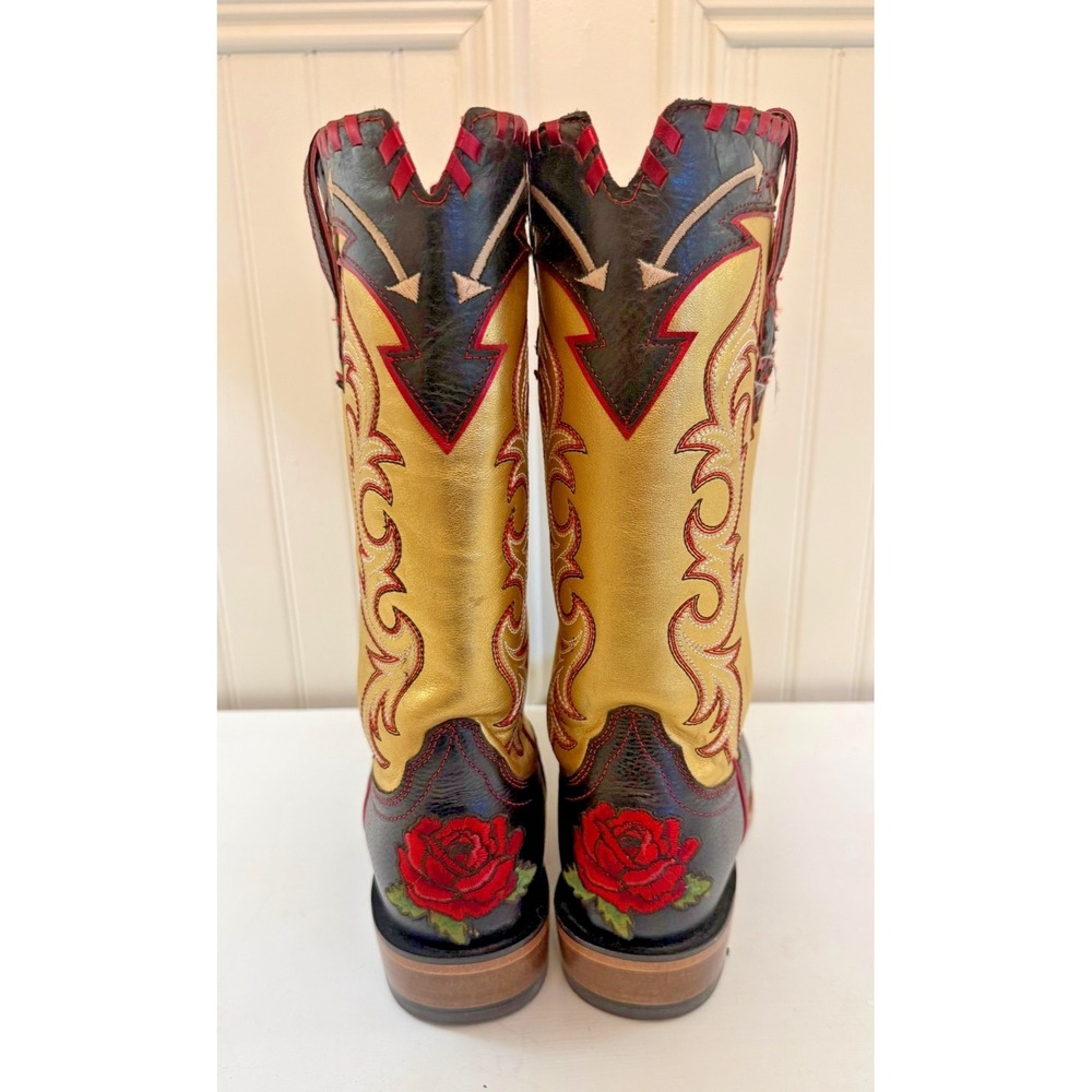 ARIAT Rodeo Quincy Collection Women's 8 B ROSE Cowgirl Western Boots Embroidery - Picture 3 of 8